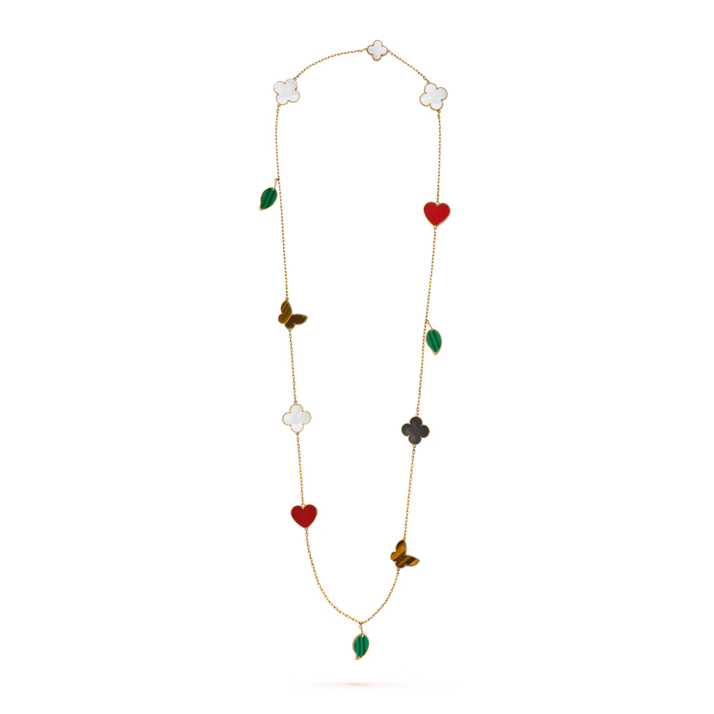 Lucky Alhambra long necklace, 12 motifs