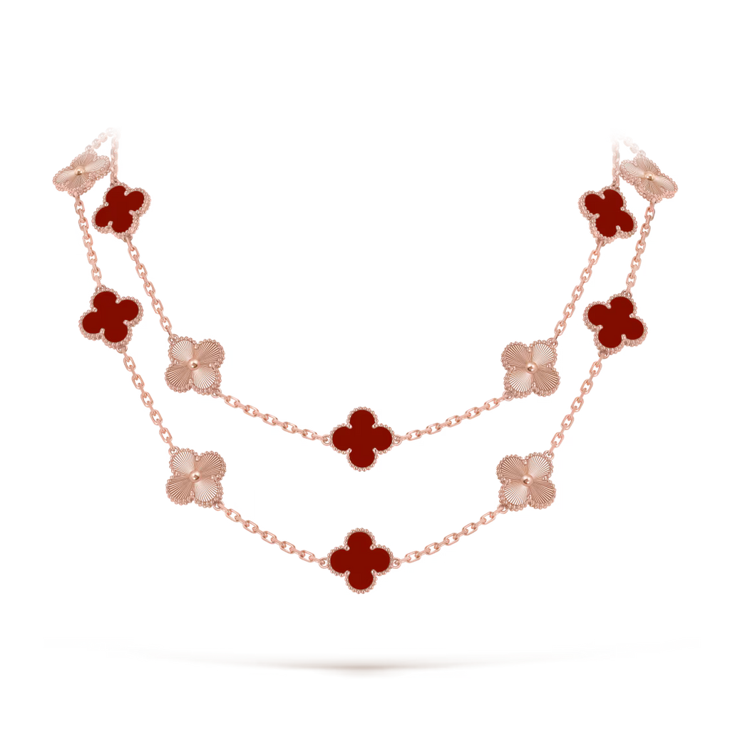Vintage Alhambra long necklace, 20 motifs