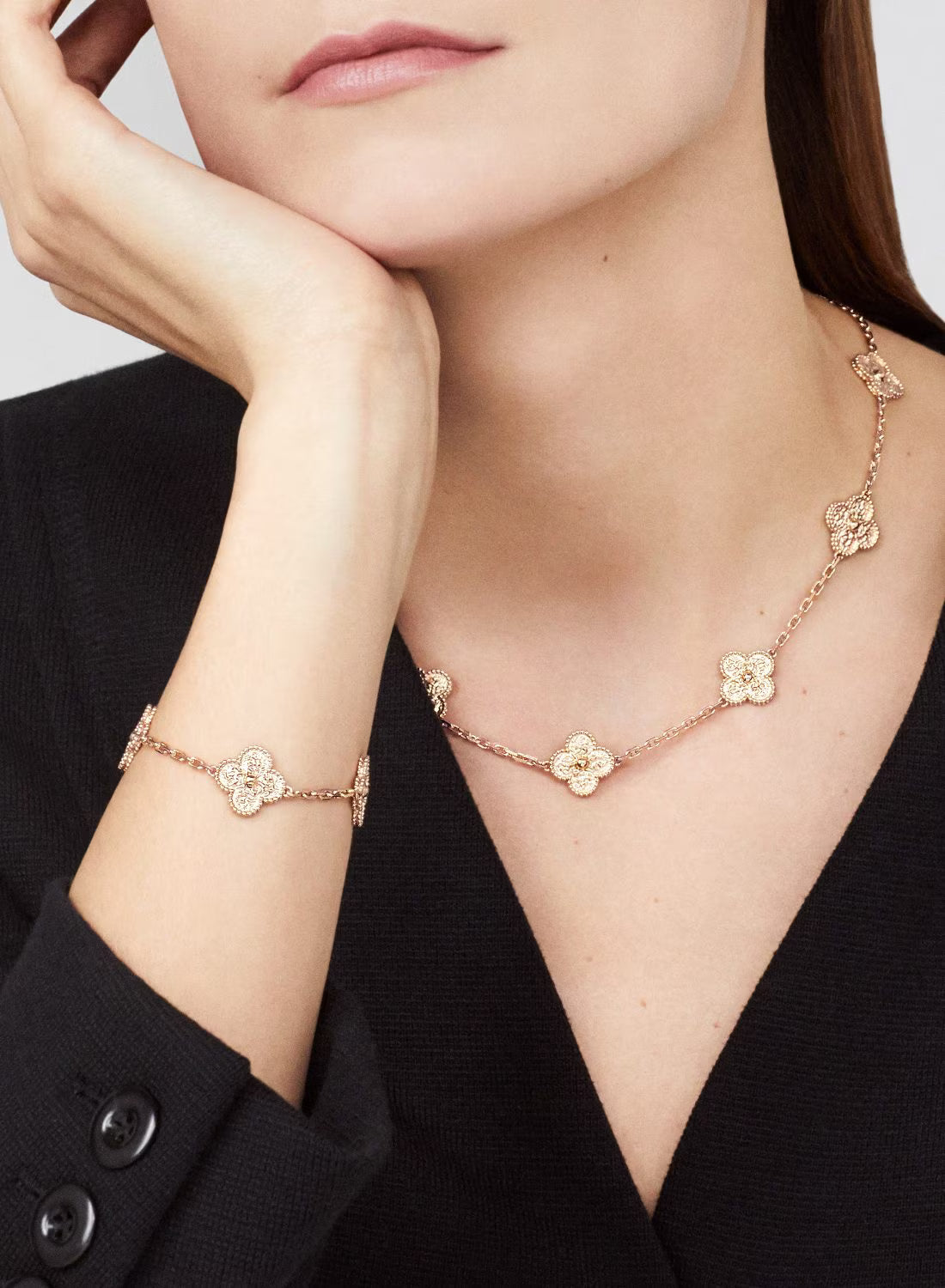 Vintage Alhambra bracelet, 5 motifs