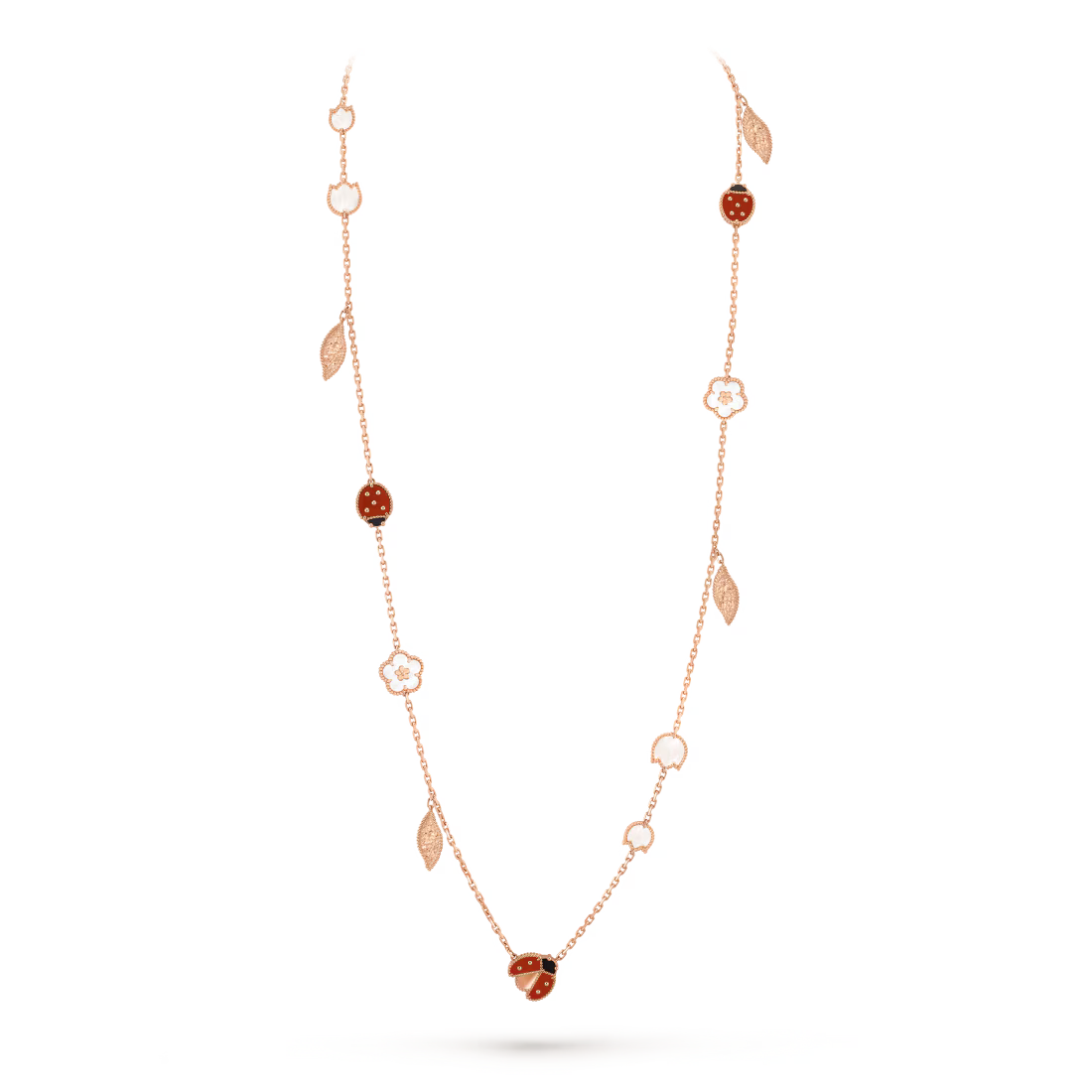 Lucky Spring long necklace, 15 motifs