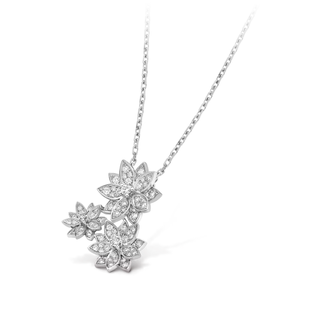 Lotus pendant, 3 flowers