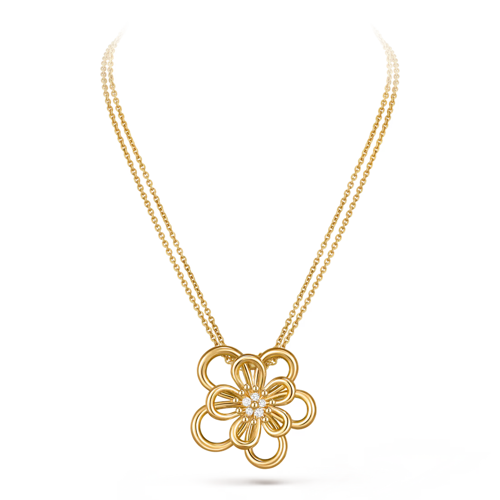 Flowerlace clip pendant