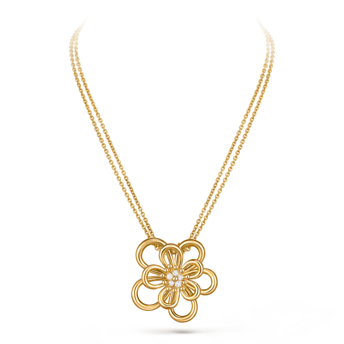 Flowerlace clip pendant