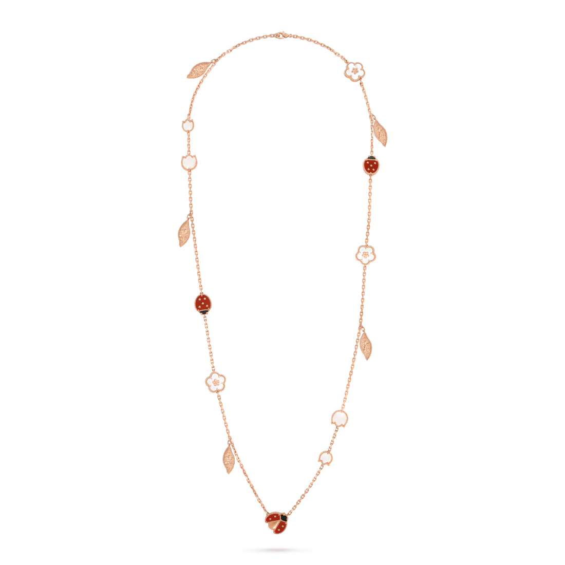 Lucky Spring long necklace, 15 motifs