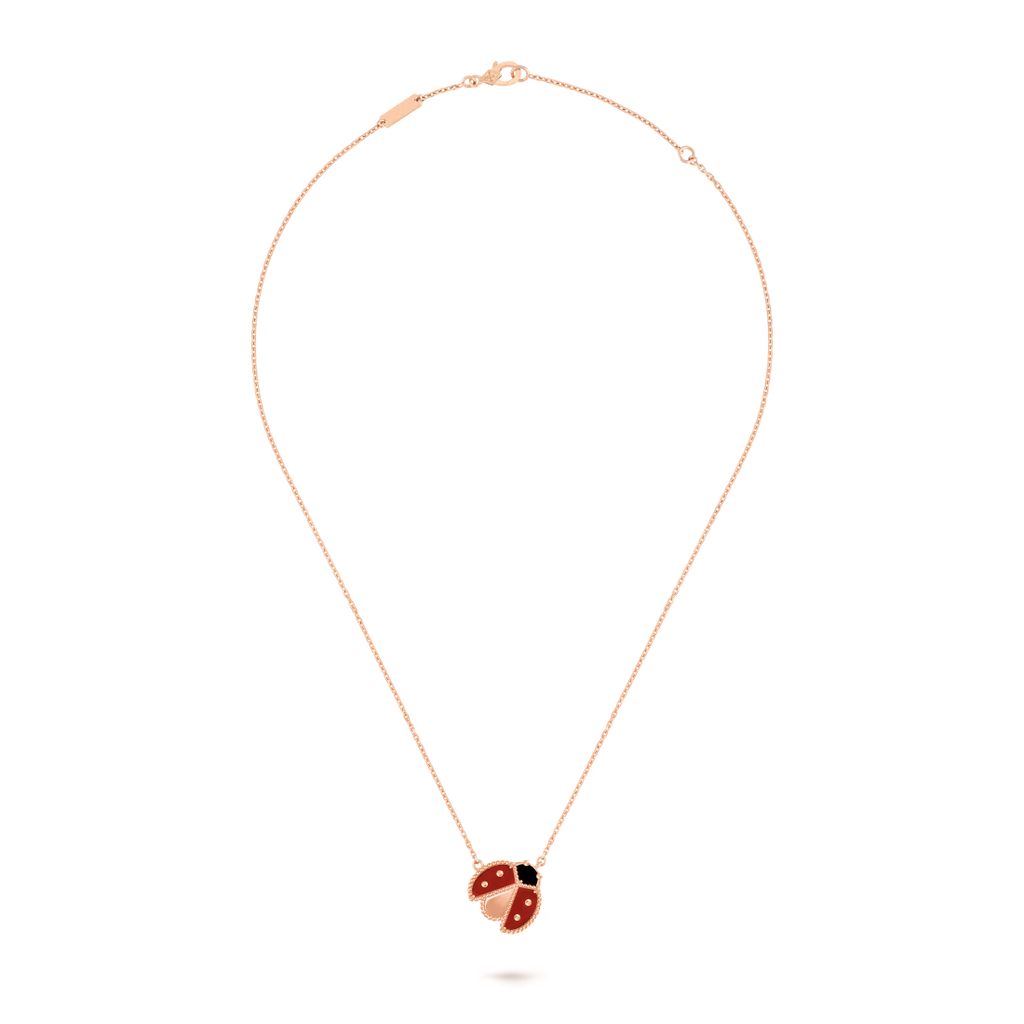 Lucky Spring pendant, open wings ladybug