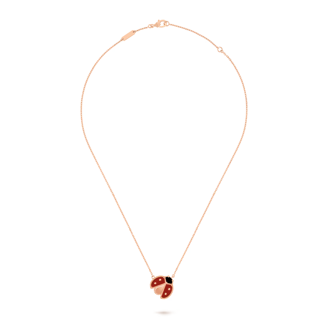 Lucky Spring pendant, open wings ladybug