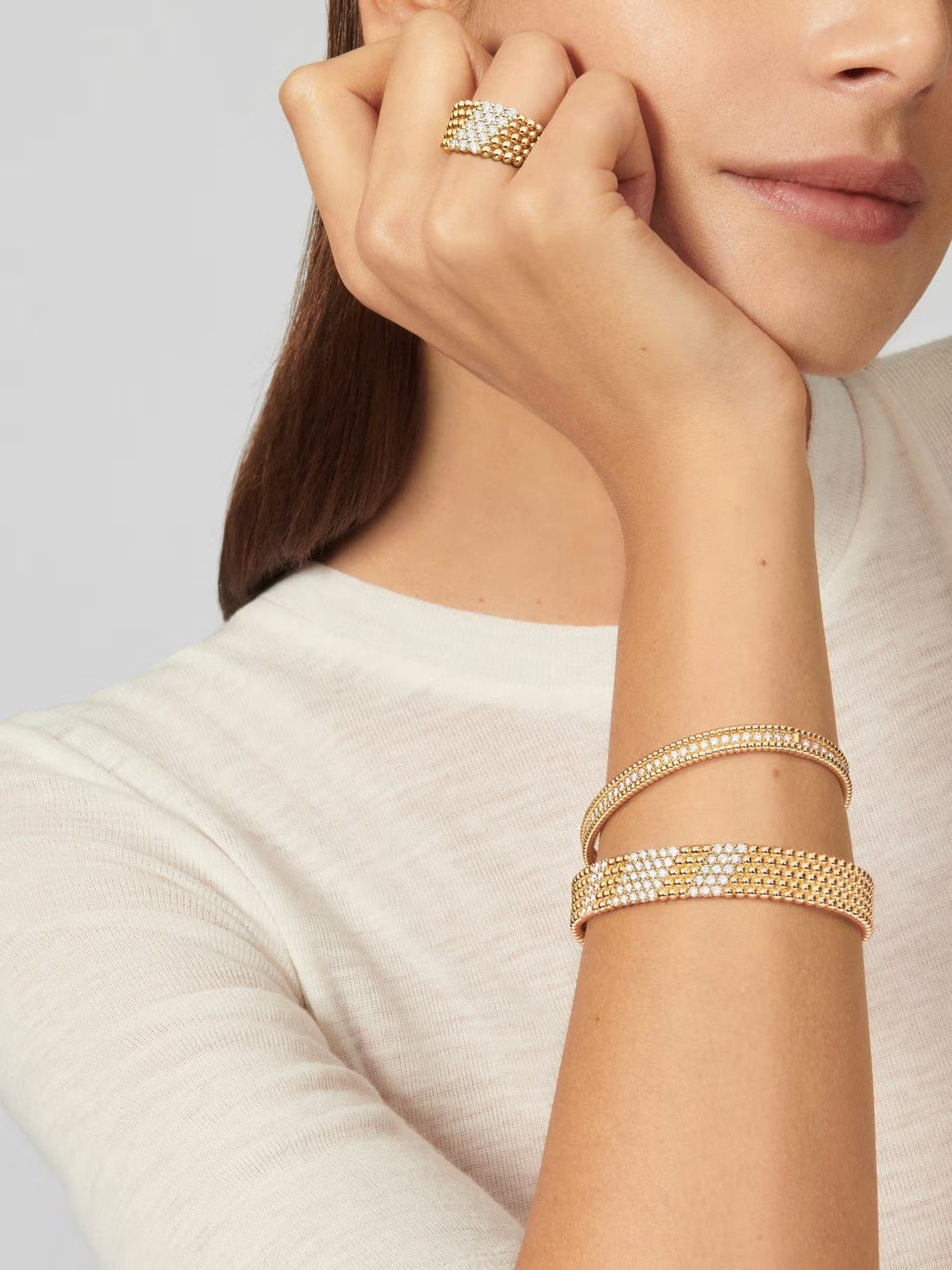 Perlée bracelet, 5 rows, medium model