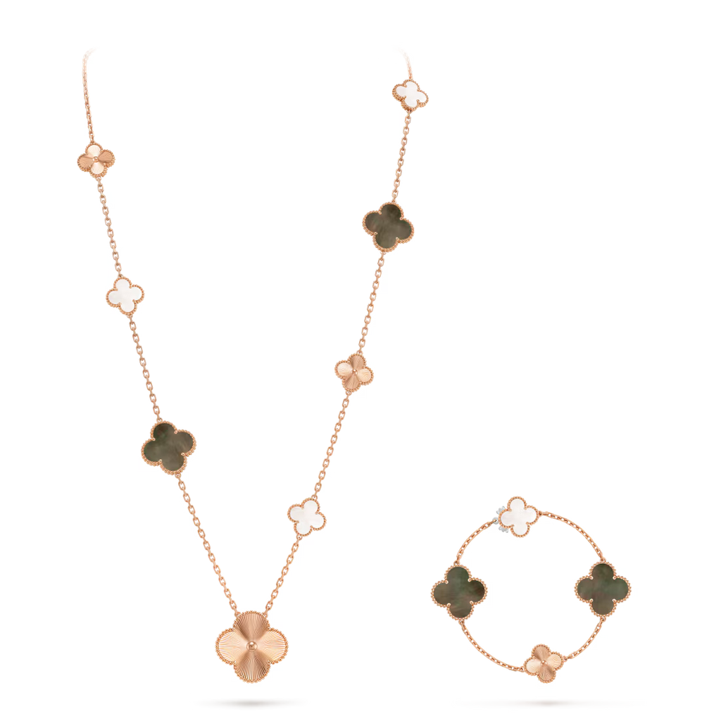 Magic Alhambra transformable long necklace, 15 motifs