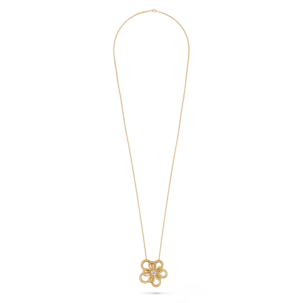 Flowerlace clip pendant