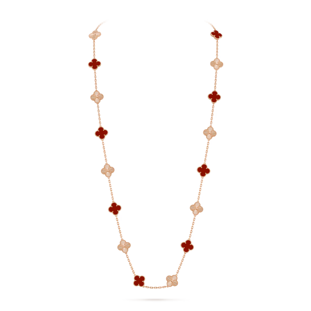 Vintage Alhambra long necklace, 20 motifs