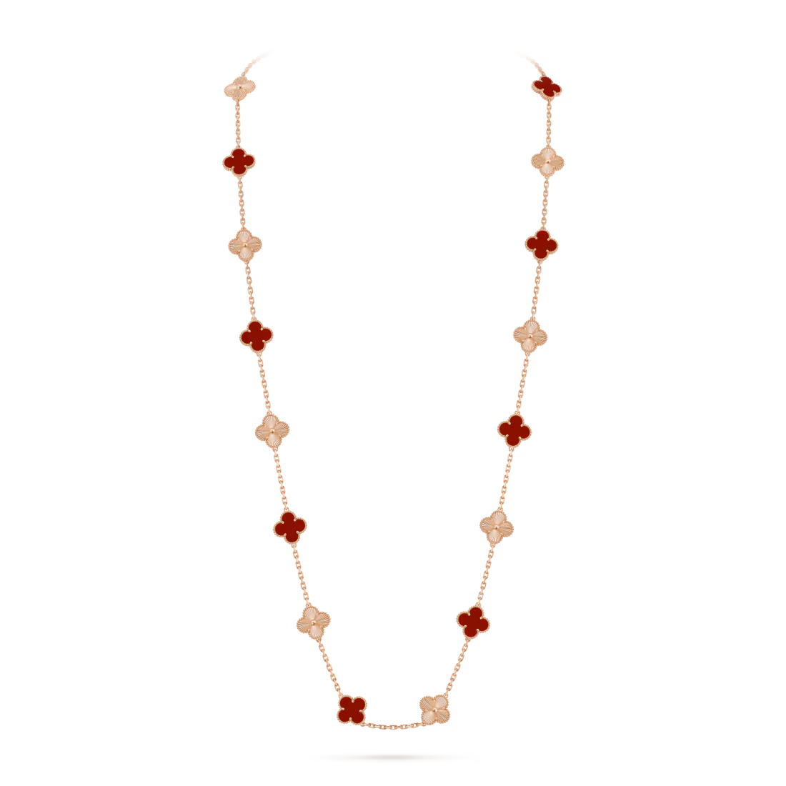 Vintage Alhambra long necklace, 20 motifs