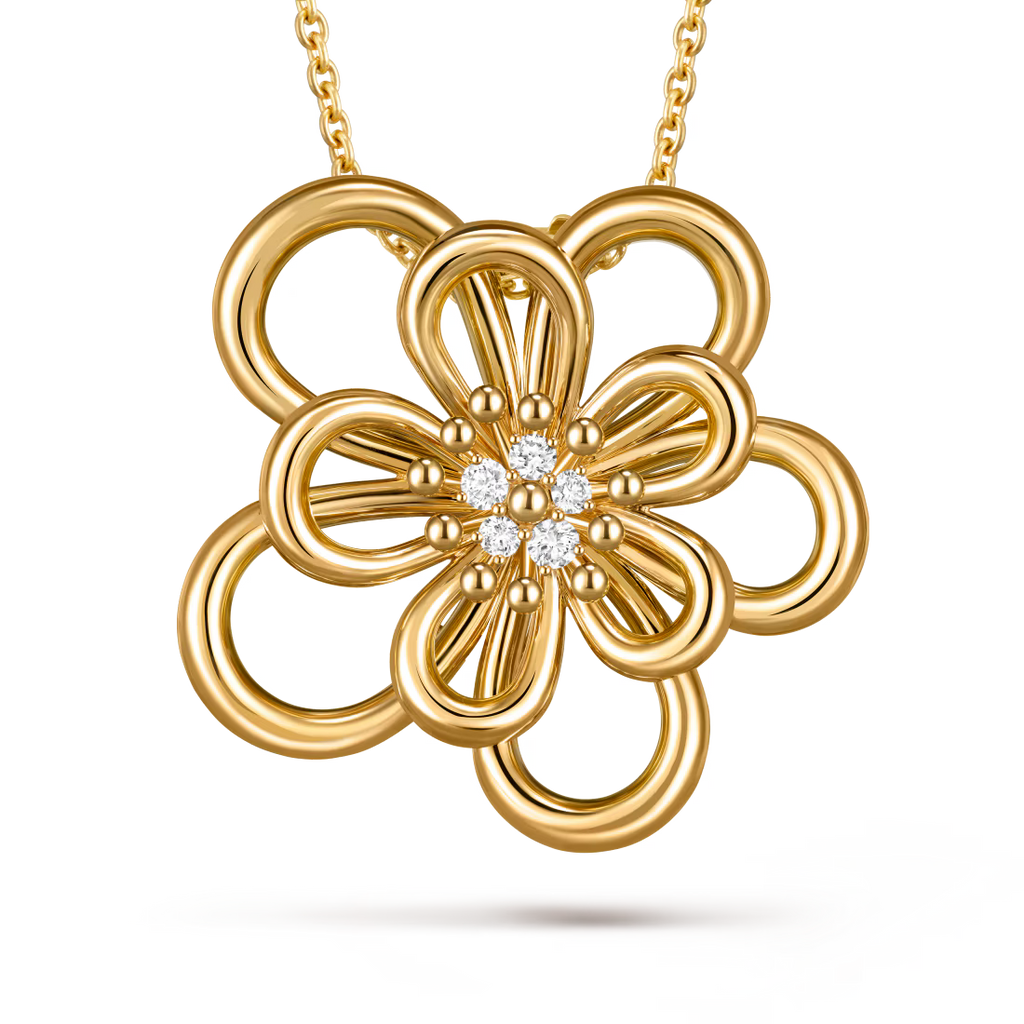 Flowerlace clip pendant