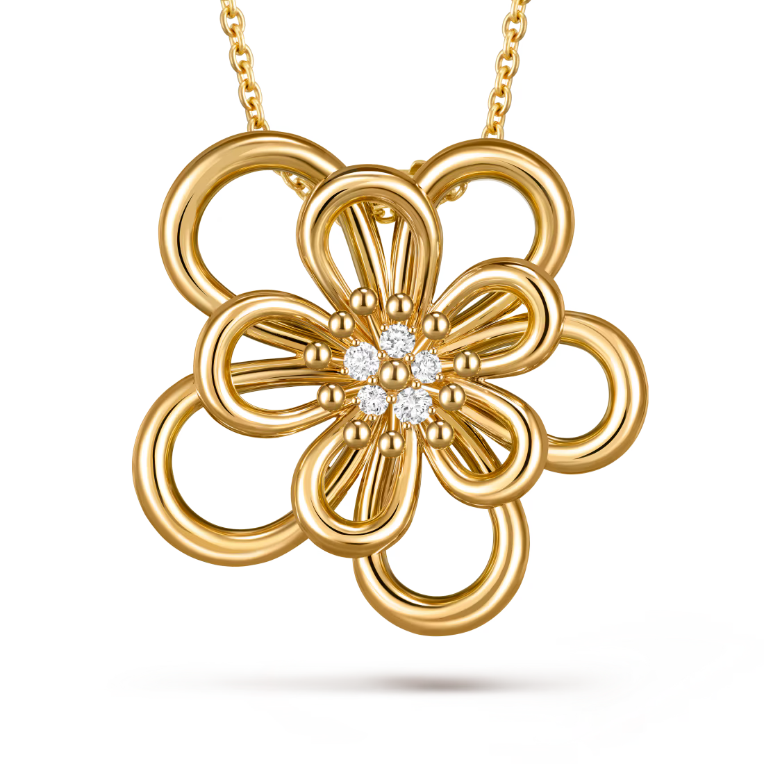 Flowerlace clip pendant