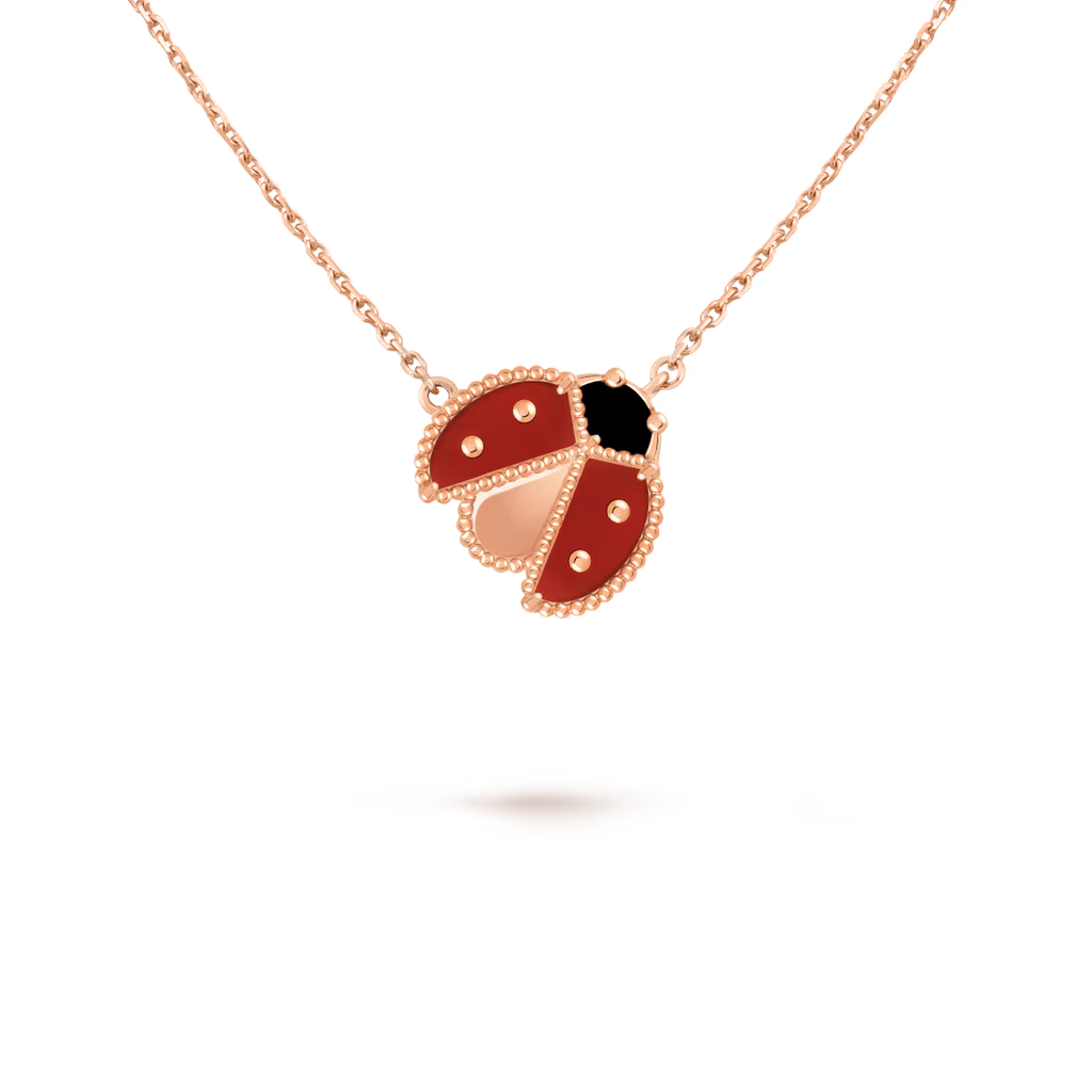 Lucky Spring pendant, open wings ladybug