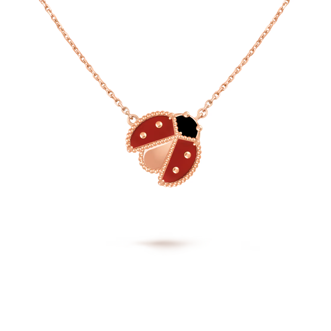 Lucky Spring pendant, open wings ladybug