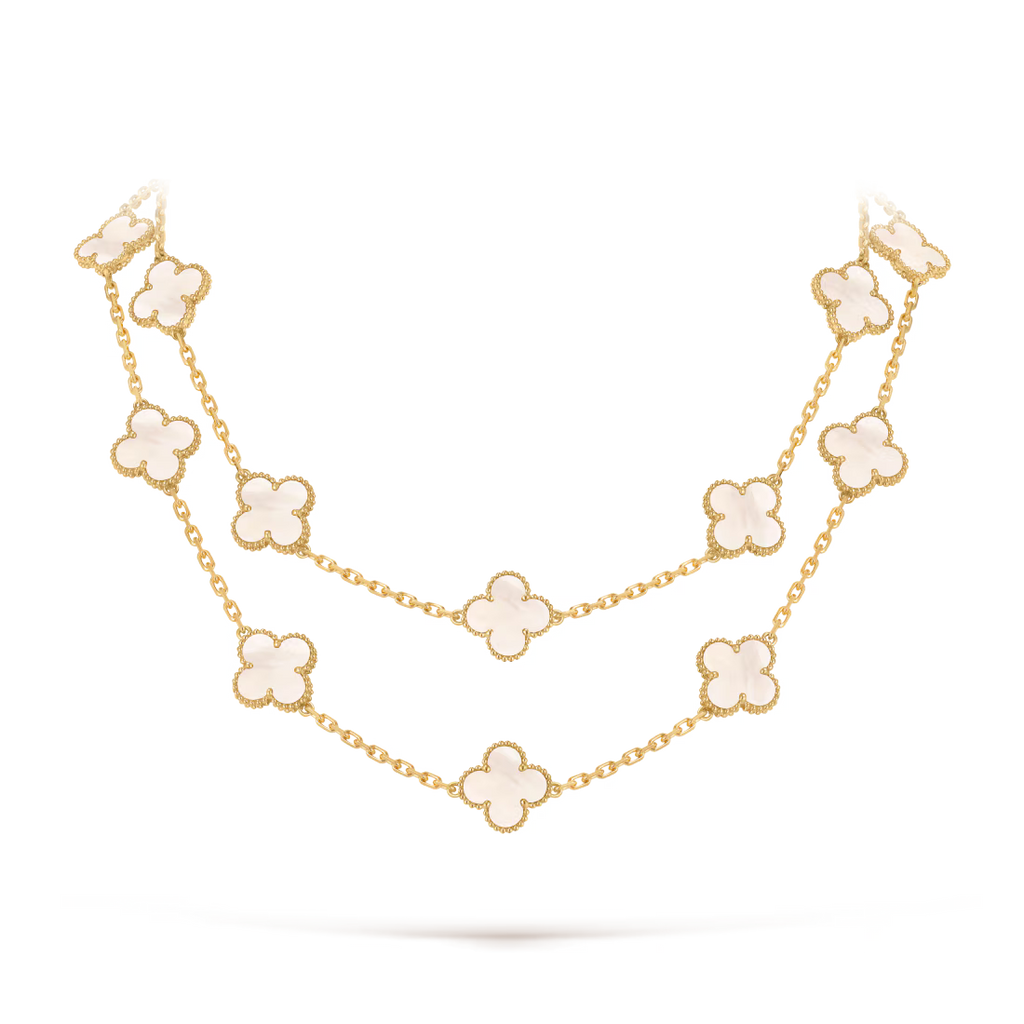 Vintage Alhambra long necklace, 20 motifs